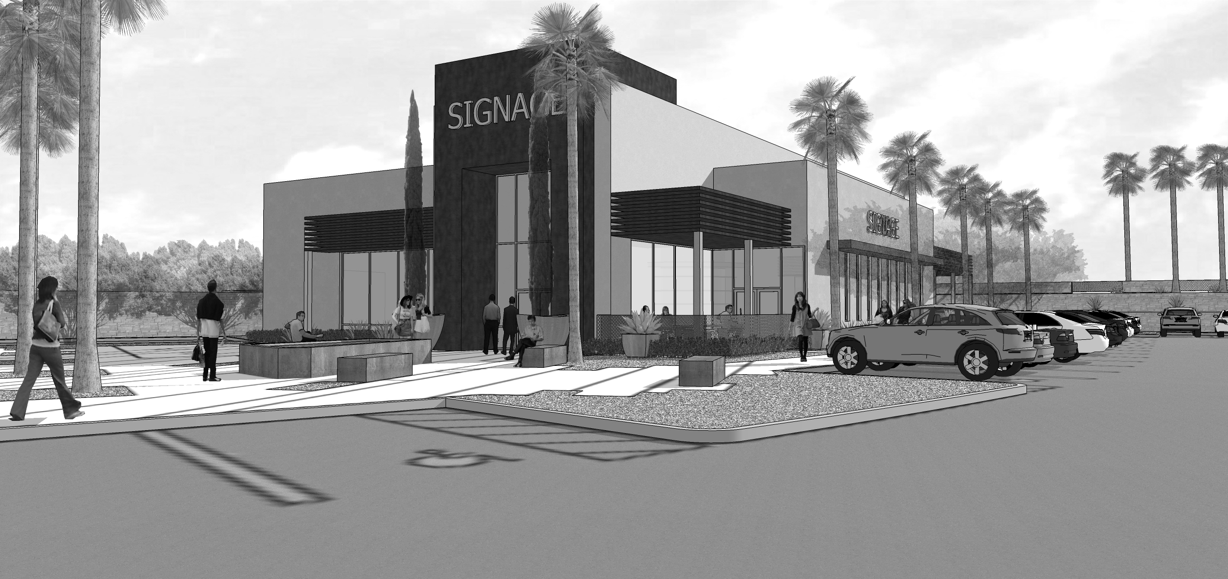 Dwight Patterson Architects, Rancho Las Palmas Retail Centre, Modern Retail Design